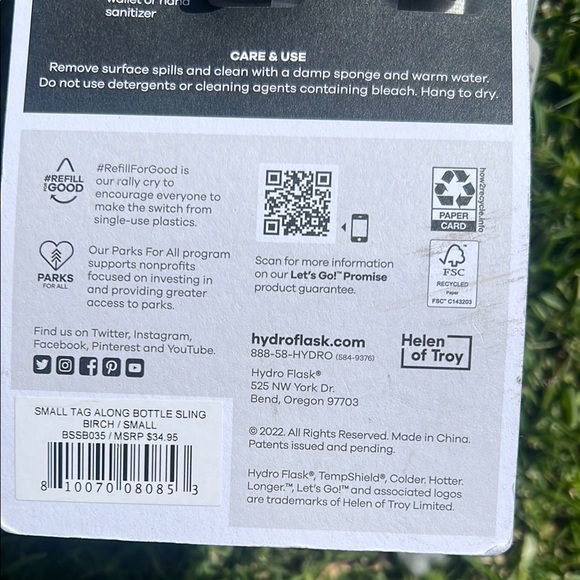 Hydro Flask Small Tag Along White Bottle Sling New - Picture 10 of 16